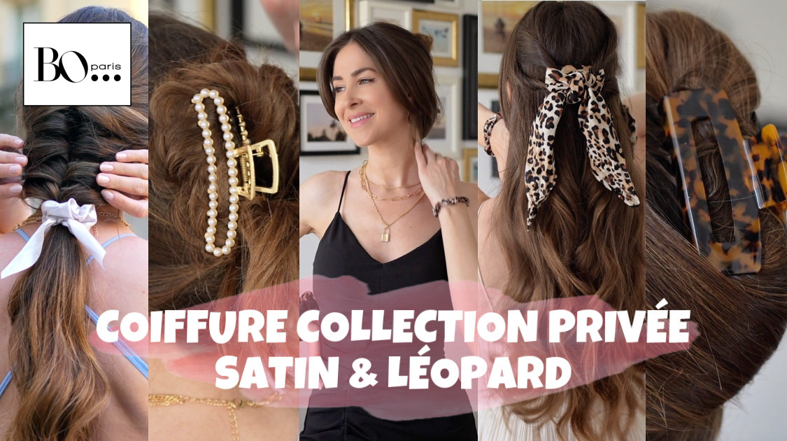 4 COIFFURES & LOOKS BY LAURA MILOW  COLLECTION PRIVEE : LEOPARD ET SATIN